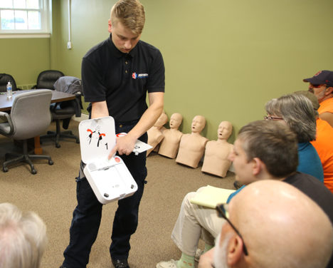 Morris employees trained in use of AED machines