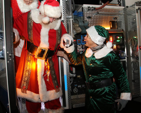 Goshen Center School tree lit with Santa’s help