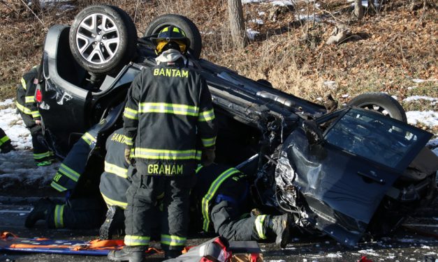 Two vehicles collide on Route 202 curve