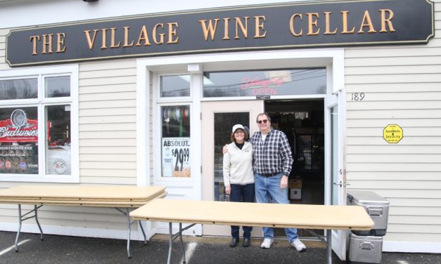 Curbside service at the Village Wine Cellar