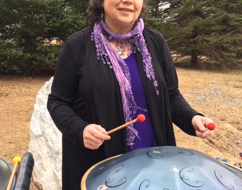 Earth Day drumming at Topsmead