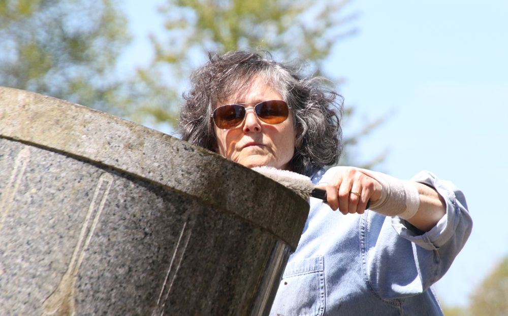 West Cemetery gravestones get a cleaning