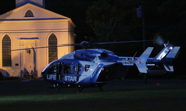 Life Star Helicopter lands in Milton