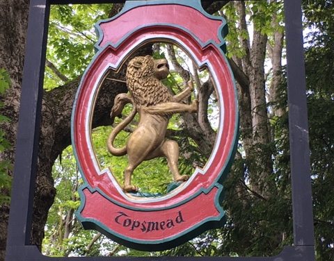 Topsmead  entrance sign restored