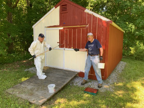 Lions Club storage shed gets new look