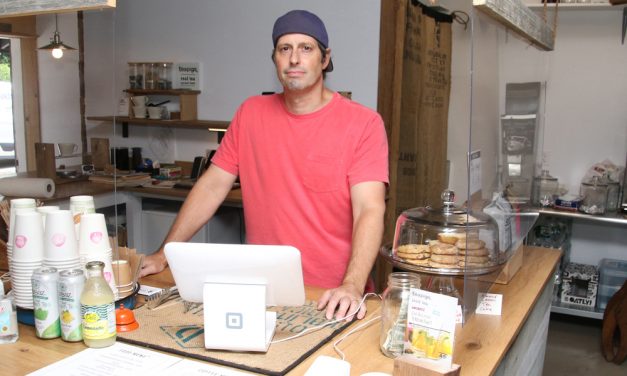 Artist crafting coffee in Bantam