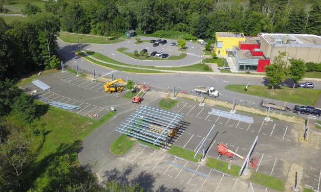 School solar project well underway