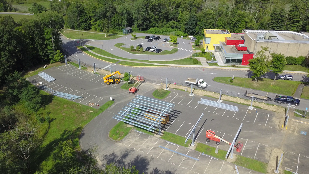 School solar project well underway