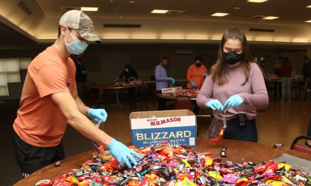 Bags are packed ahead of candy convoy