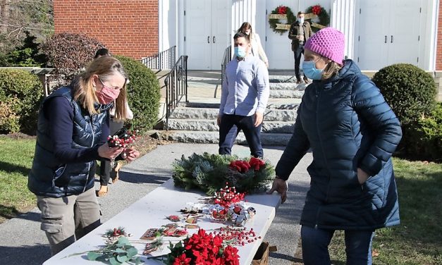 Wreaths and Santa Claus at St. Anthony’s