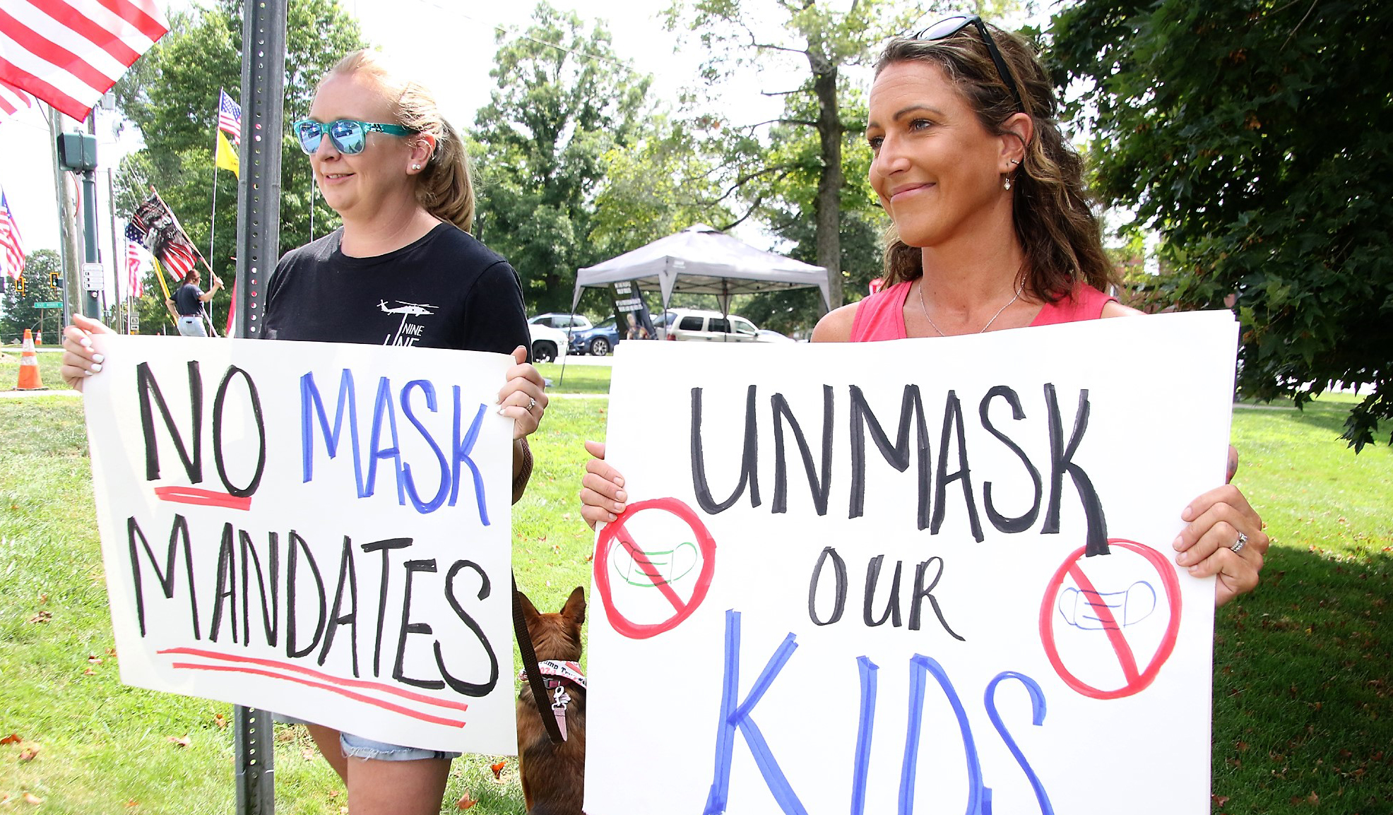 Parents show opposition to mask mandate