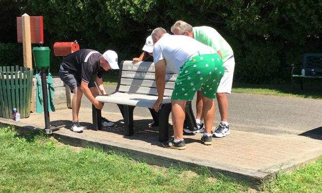 Stonybrook bench dedicated to Anderson