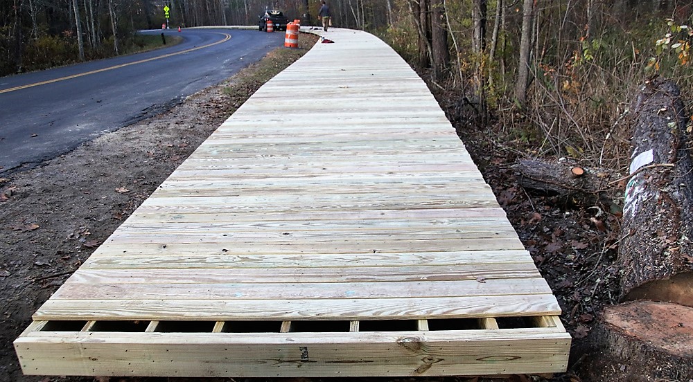 Greenway boardwalk nearing completion