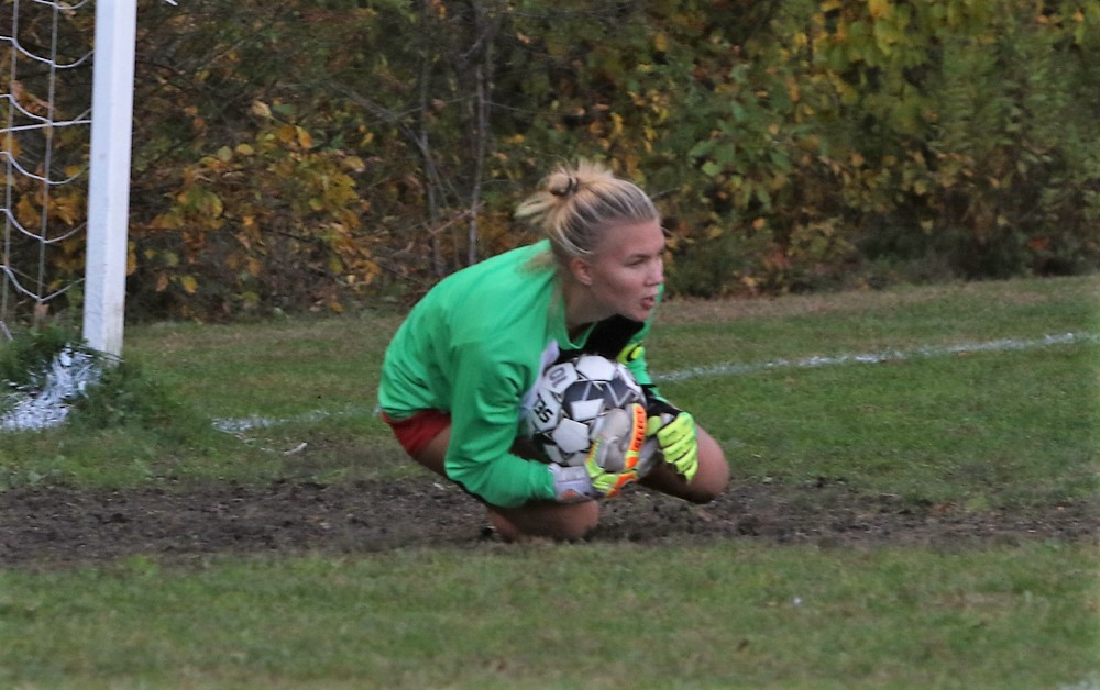 Brady’s play in goal keeps her team close