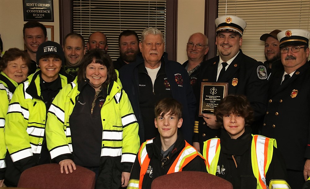 Dick Sheldon honored for Bantam service