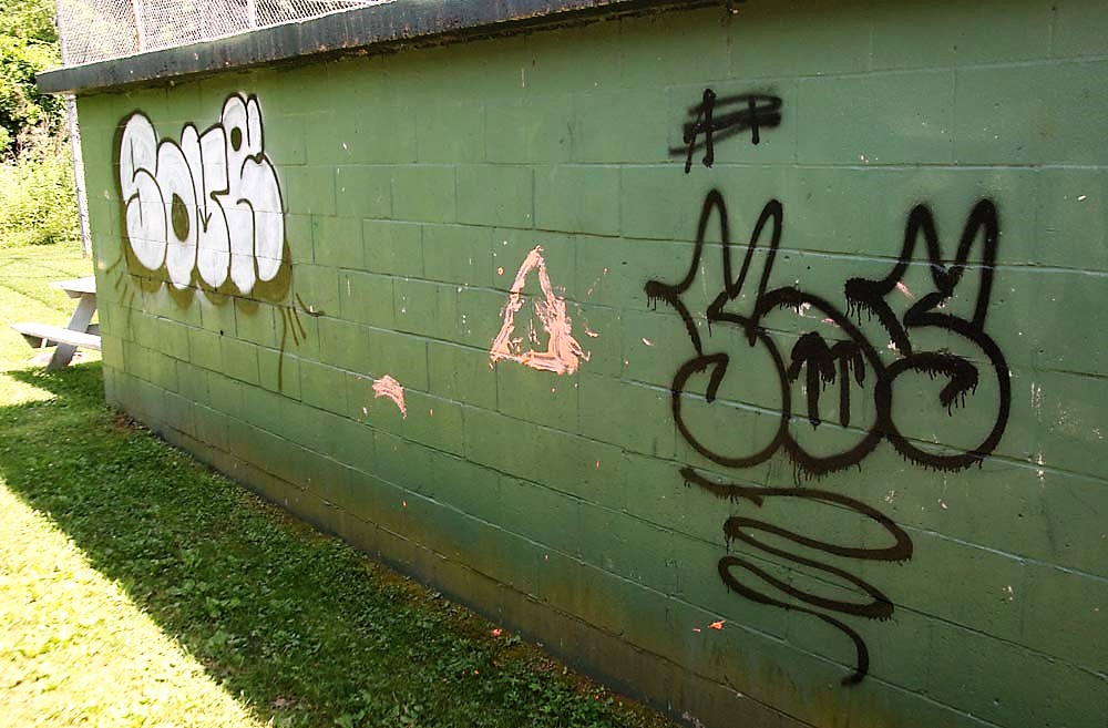Graffiti defaces Community Field buildings | Litchfield.bz