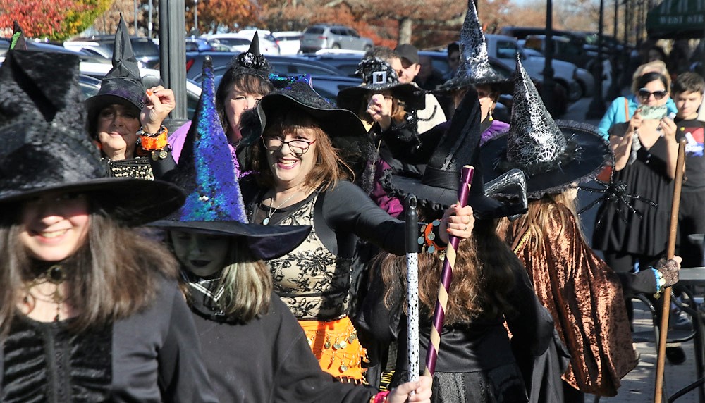 Witches dance a prelude to Halloween