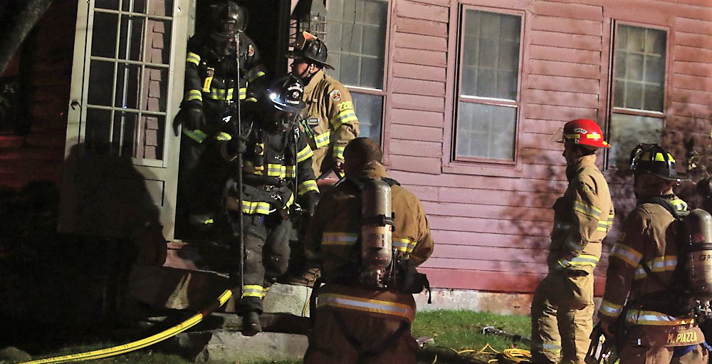 Fire damages old home; dog perishes