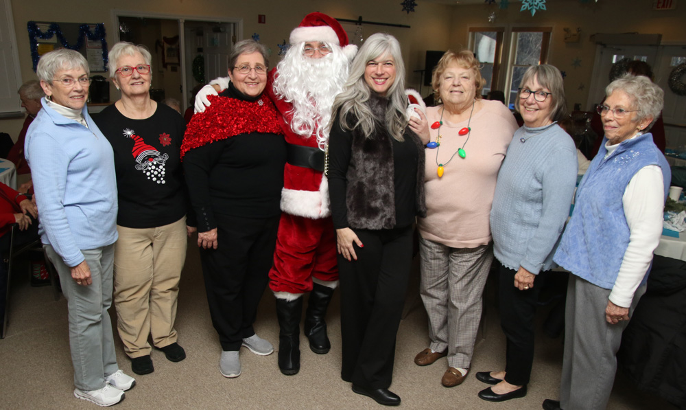 Santa the guest at Morris Christmas party