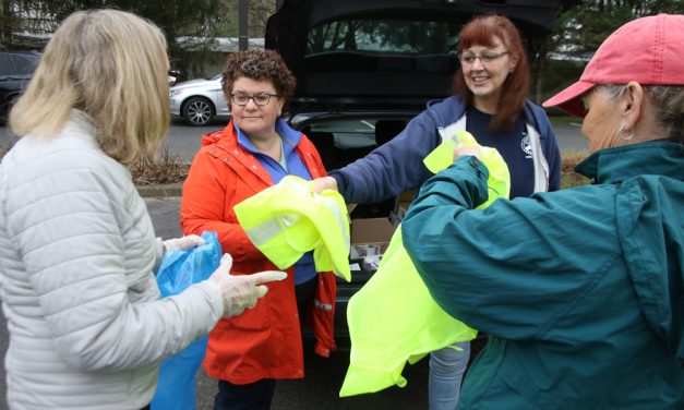 Earth day cleanup scenes in Litchfield