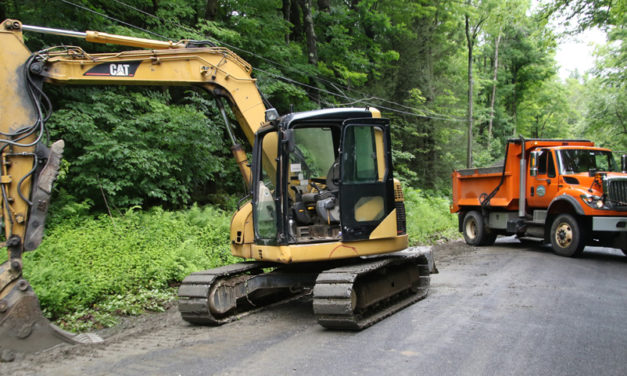 Storm runoff damages roads in Goshen