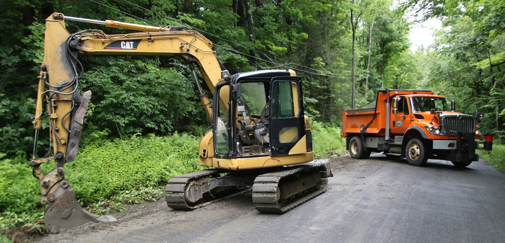 Storm runoff damages roads in Goshen