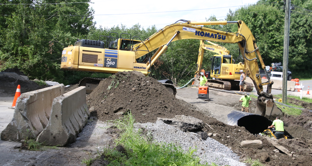 East Shore Road culvert project underway