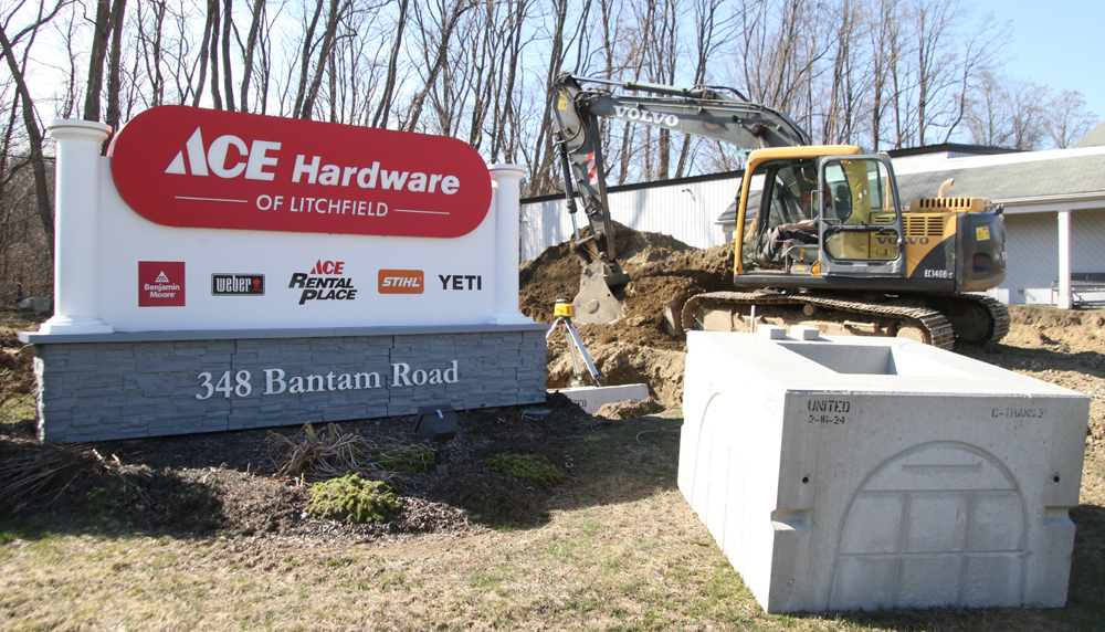 Ace parking lot construction is underway