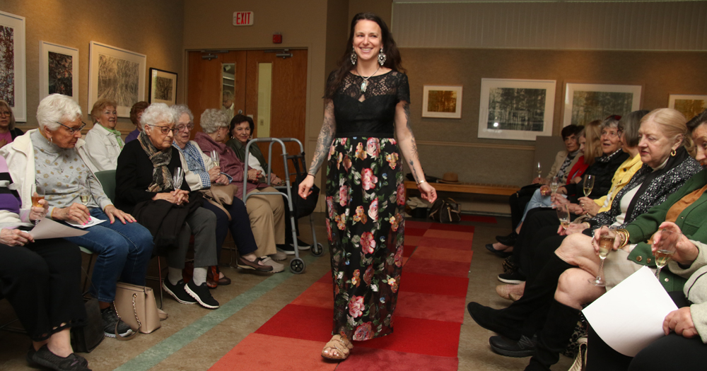 A fashionable afternoon at the library