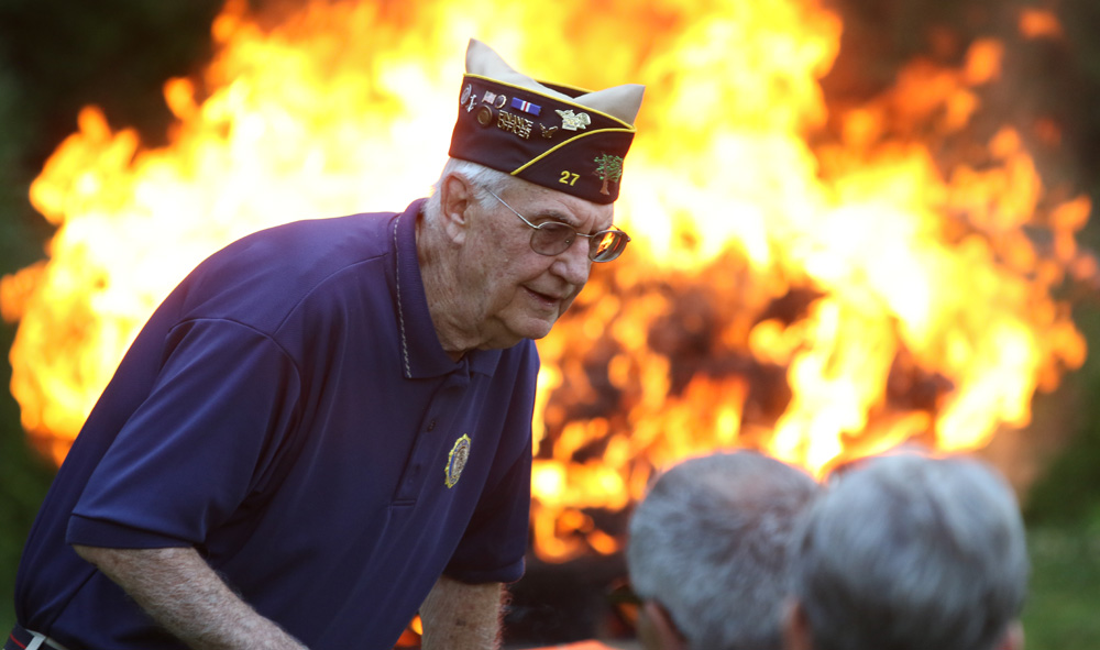 An honorable ending for worn-out flags