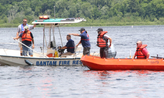 Rescuers pull swimmer from Bantam Lake