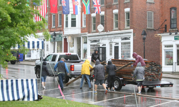 Road race morning scenes on West Street