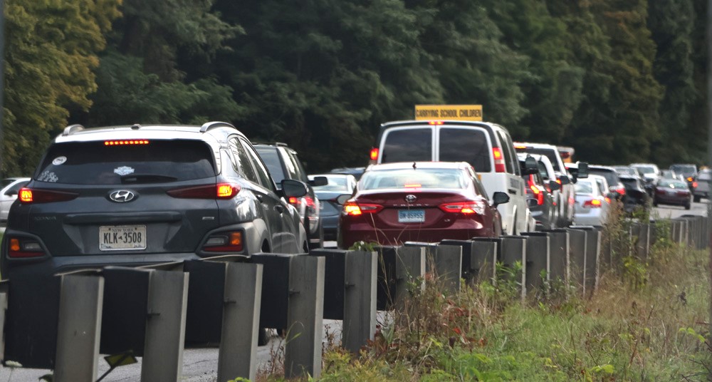 Jammed up: Traffic nightmare at Lakeview