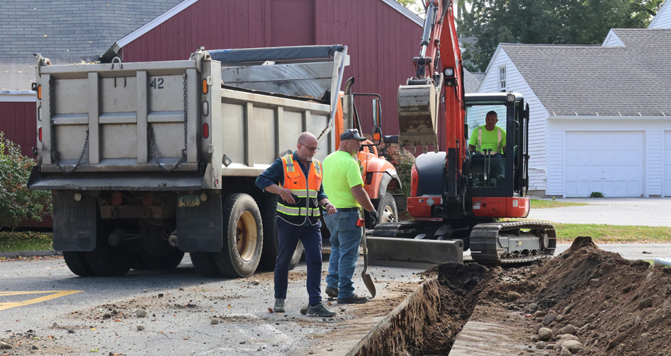 Town Hall parking lot readied for EV station