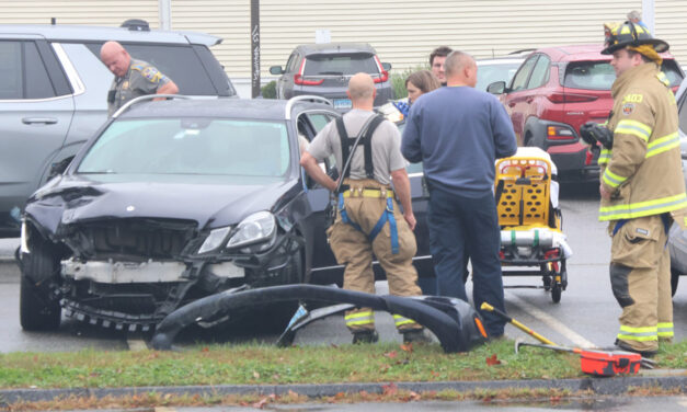 Freak crash wrecks Bancorp employee’s car