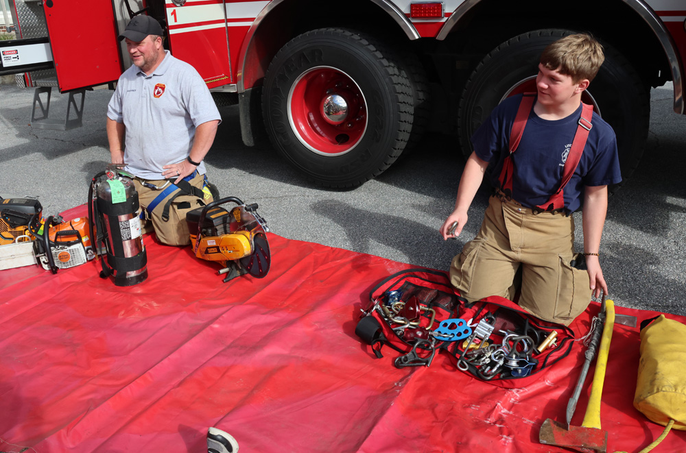 Emergency personnel visit Center School Litchfield.bz