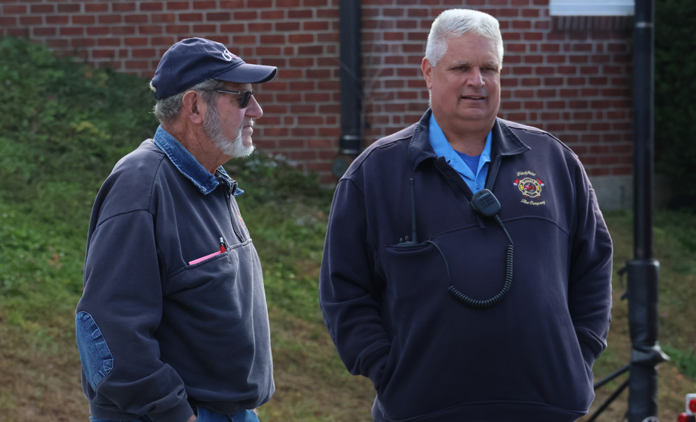 Emergency personnel visit Center School