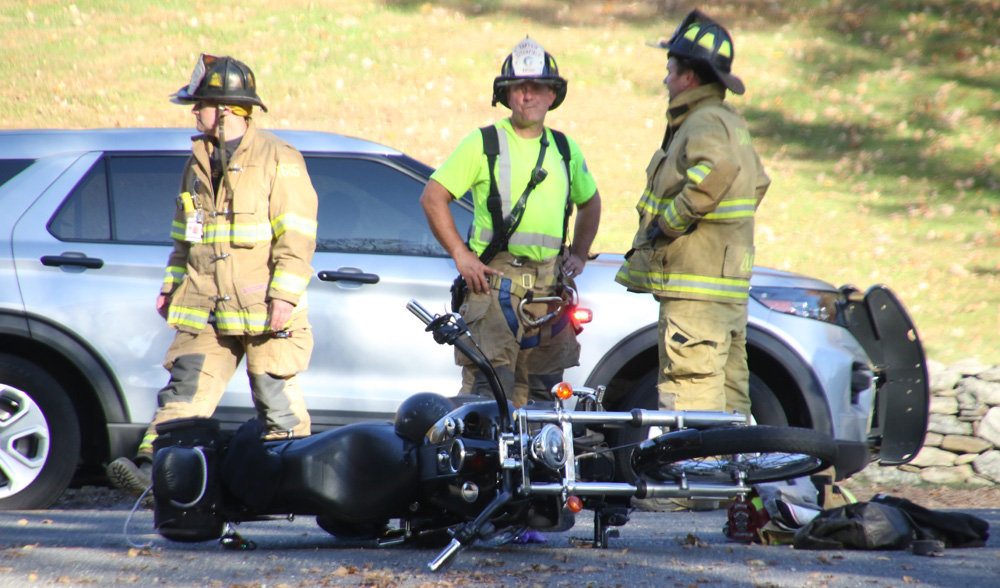 Crash injures motorcycle driver, passenger