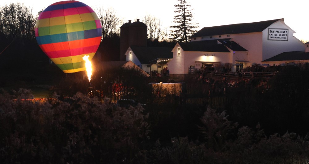 Evening glow at South Farms in Morris