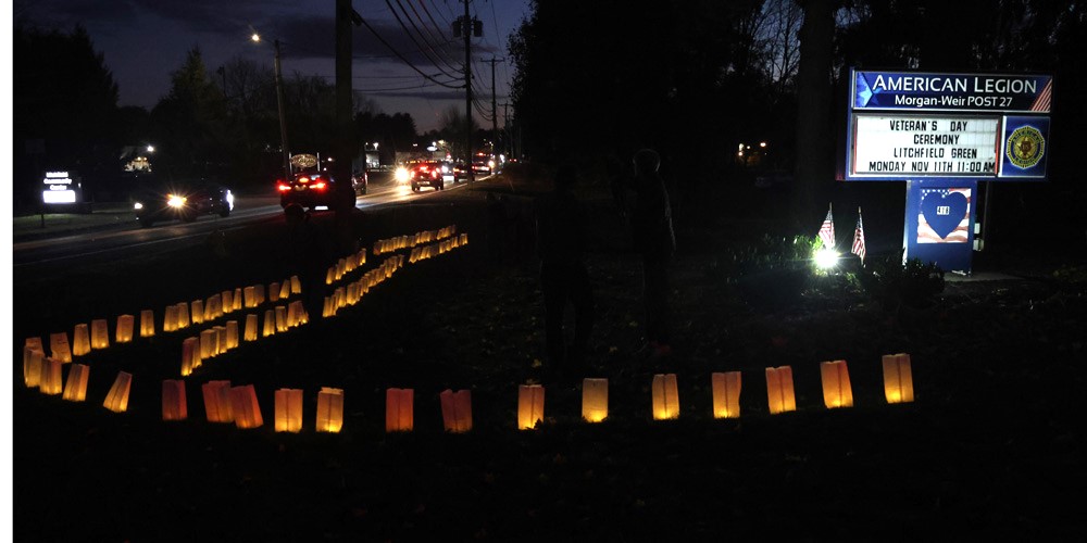 Post 27 show of light ends Veterans Day