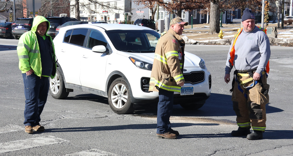 Two vehicles in accident at intersection