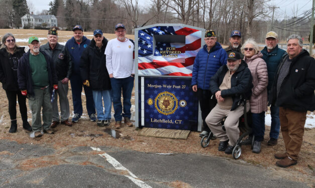 Post 27 provides depository for worn flags