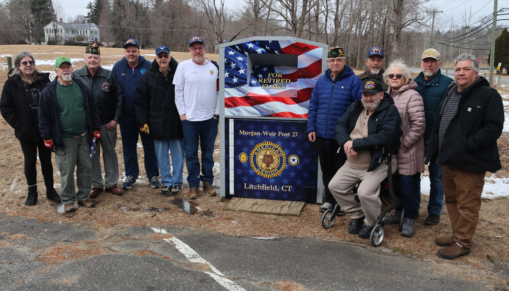 Post 27 provides depository for worn flags