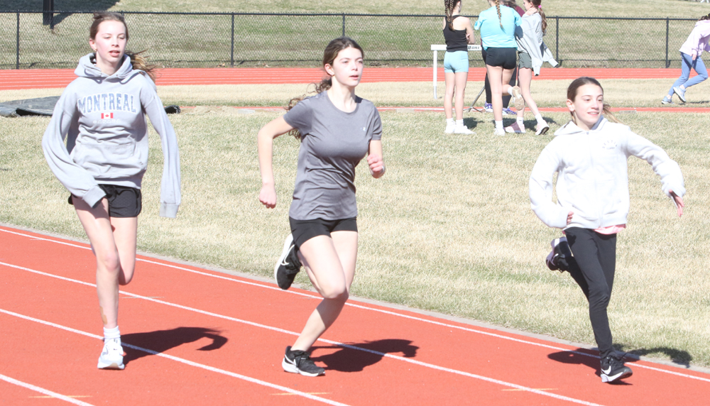Big turnout for middle school track teams