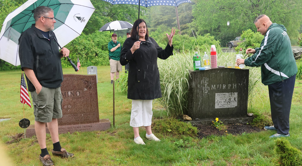 Tribute in cemetery is a road race tradition