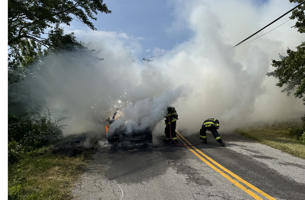 Fire destroys motor vehicle in Northfield