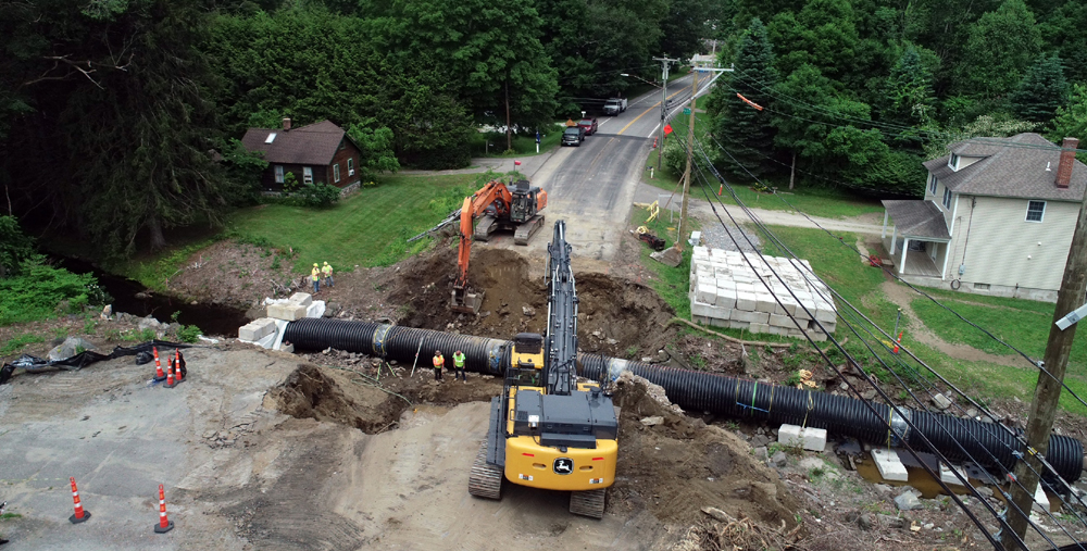 Bridge project on 202 in Bantam is underway