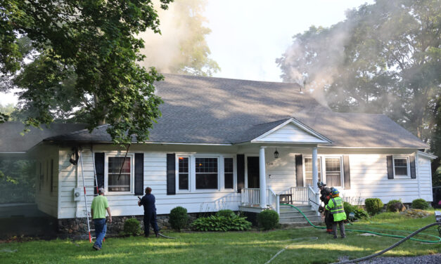 Strong stop: Firefighters halt a house fire