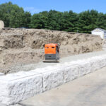 Retaining wall going up at Morris facility