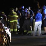 Motorcyclist injured in plunge into lake